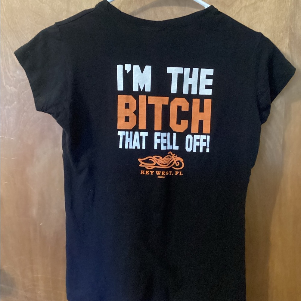KEY WEST BLACK Cap Sleeve HARLEY DAVIDSON SHIRT-SIZE L